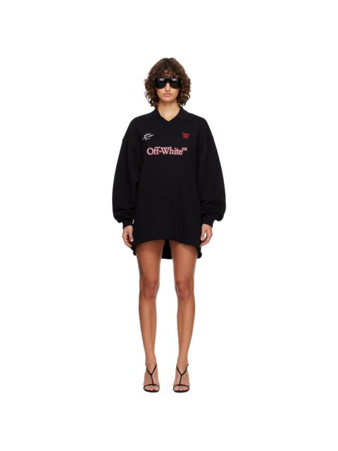Off-White Black Sporty Polo Sweat Minidress