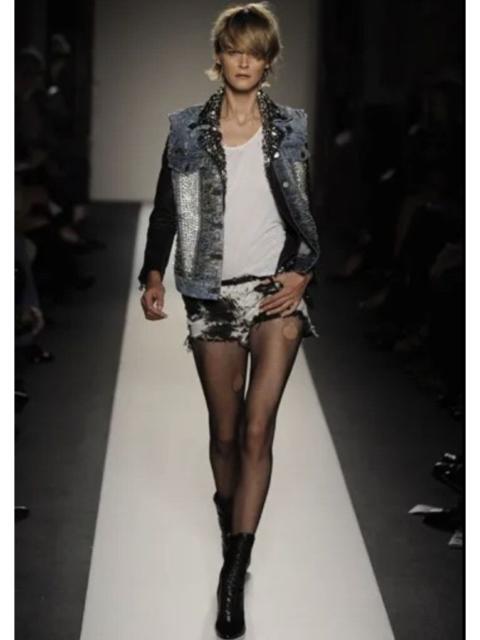 Balmain SS11 Runway Acid Wash Biker Shorts Christophe Decarnin