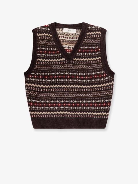 Dunst Dunst Unisex Knitwear Vest Deep Brown