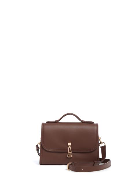 GABRIELA HEARST Small Leonora Flap Bag in Chocolate Leather