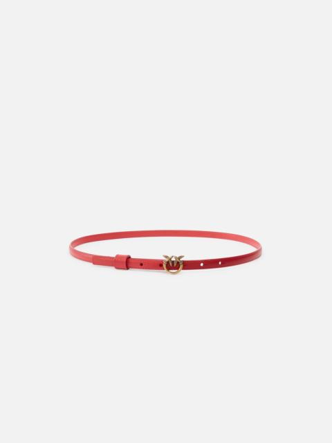 PINKO THIN BELT WITH LOVE BIRDS BUCKLE, 1CM
