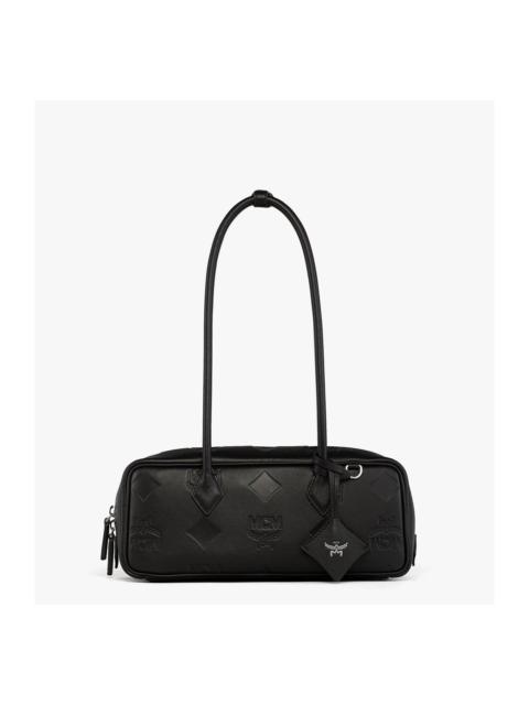 MCM MCM Small Aren East West Shoulder Bag in Maxi Monogram Leather in Black at Nordstrom