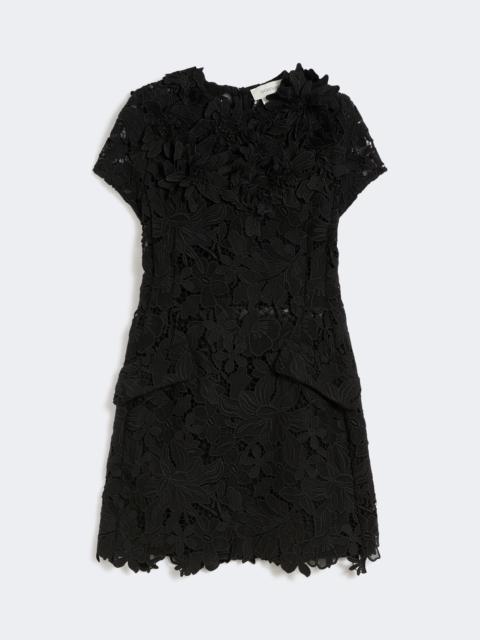 Sportmax Macramé hourglass dress - BLACK