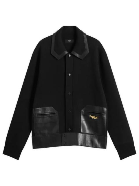 AMIRI Leather Patch Ma Cardigan