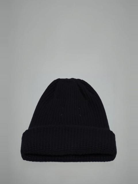 Maison Margiela Logo Detailed Ribbed Beanie