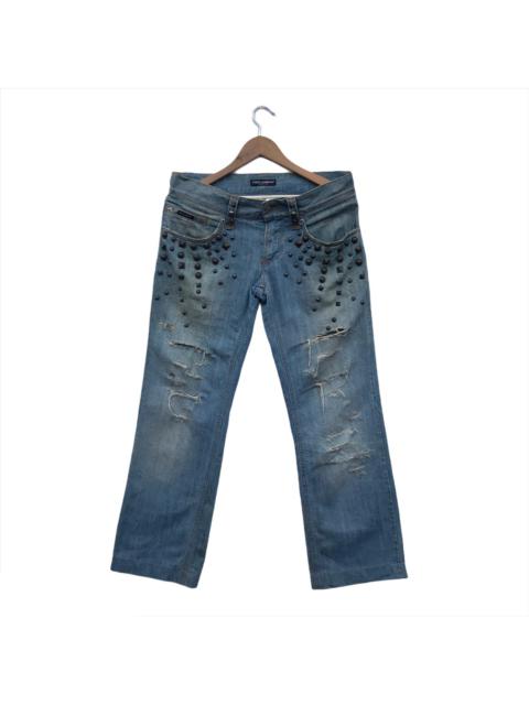 Dolce & Gabbana Dolce & Gabbana Distressed Studded Denim