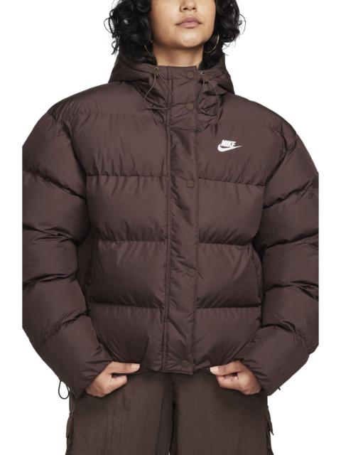 Nike Sportswear Water Repellent Down Jacket in Baroque Brown/White at Nordstrom