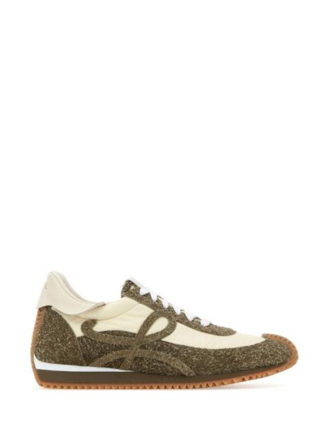 Loewe Loewe Man Two-Tone Suede And Nylon Flow Runner Sneakers