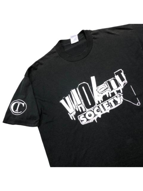 Other Designers Vintage - Vtg 90s Violent Society Tour Band Tshirt Street Hc Punk