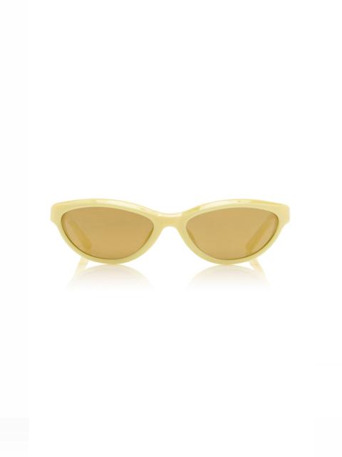 JACQUEMUS Curvo Acetate Sunglasses yellow