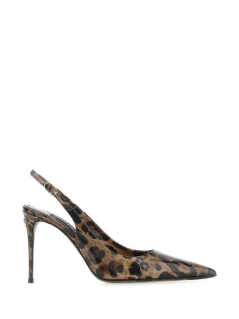 DOLCE & GABBANA Printed Leather Pumps