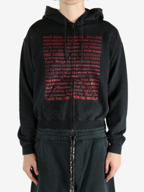 VETEMENTS VETEMENTS - Men Fuck Fitted Zip-Up Hoodie