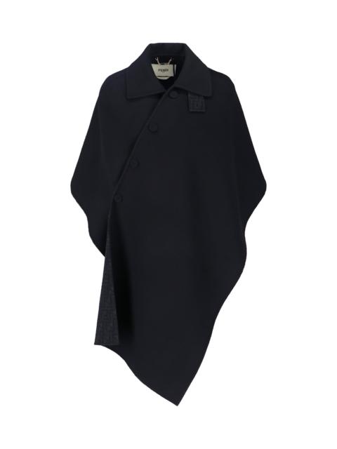 FENDI Virgin Wool Cape 'ff'