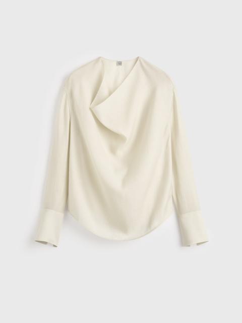 TOTEME Cowl blouse ecru