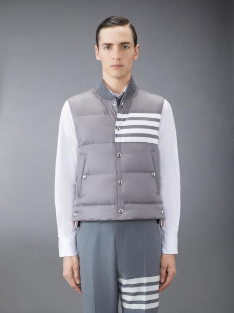 Thom Browne Medium Grey Matte Nylon 4-Bar Down Vest