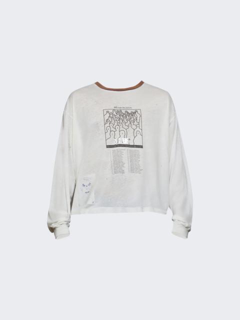 Paly Heavens Gate Ringer Long Sleeve Tee White