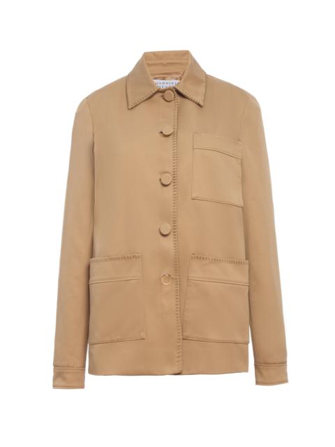 GABRIELA HEARST Ulu Chore Jacket in Camel Sea Island Cotton Twill