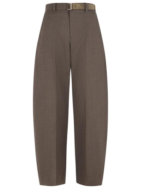 sacai Sacai Brown Wool Trousers Women
