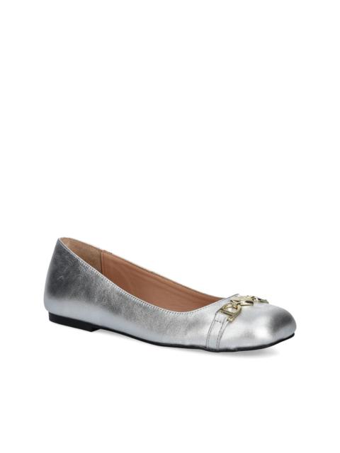 Moschino metallic ballerina shoes