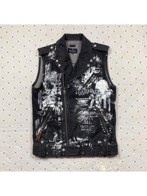 Hysteric Glamour Vintage Punk Rebel Vest Sleeveless By Berning Sho