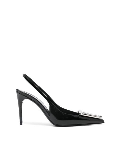 SAINT LAURENT Avenue 95mm patent-finish pumps