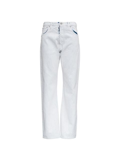 White Five Pockets Trompe L'oeil Jeans