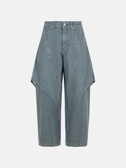 GREY COTTON 'SCULTURAL' JEANS