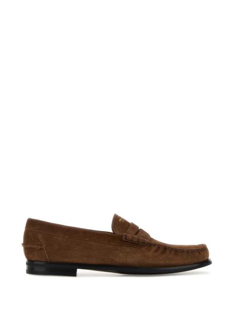 Prada Prada Men Brown Suede Loafers