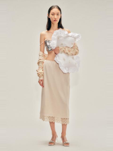 Simone Rocha Lace Trim Negligee Skirt
