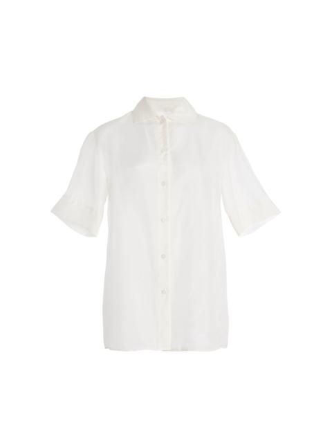 BEVZA Sheer Silk Shirt ivory