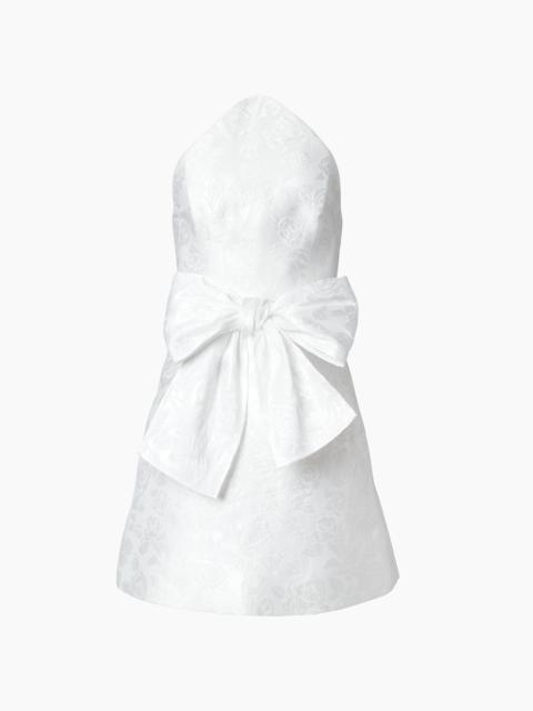CAROLINA HERRERA Rose Jacquard Mini Dress With Bow