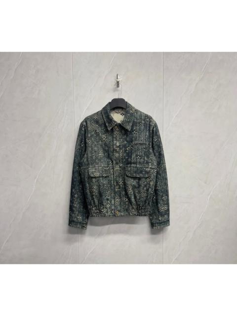 Louis Vuitton Louis Vuitton all-logo denim jacket