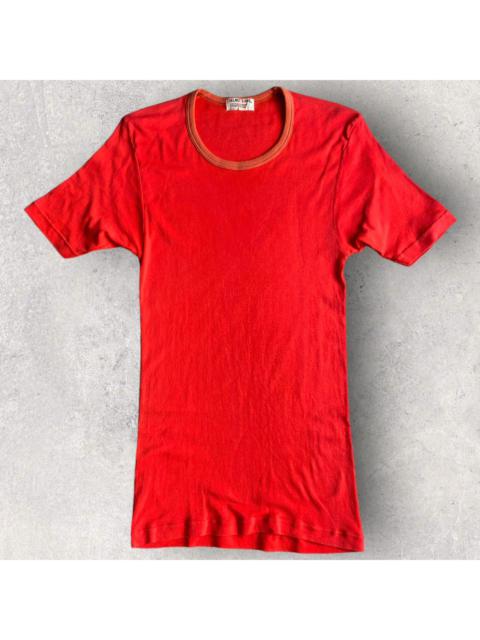 1995 Archive Red With Clay Pink Microrib Cotton
