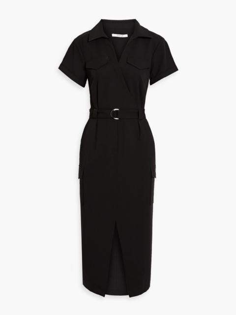 DEREK LAM 10 CROSBY Lucy wrap-effect crepe midi shirt dress