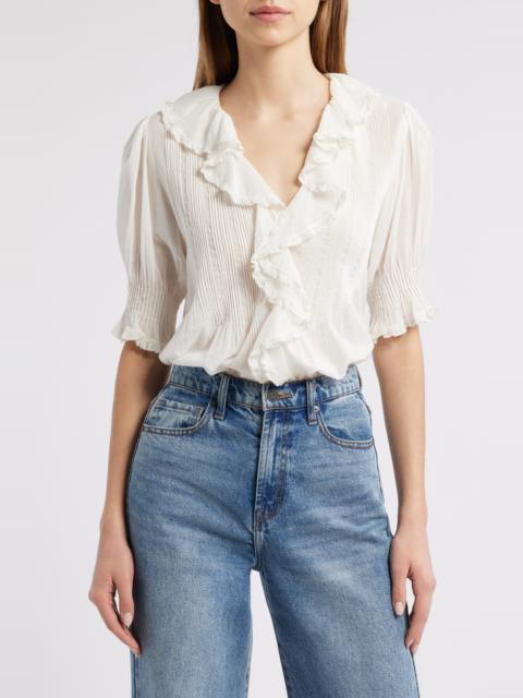 DÔEN DÔEN Henri Organic Cotton Voile Top in Salt at Nordstrom