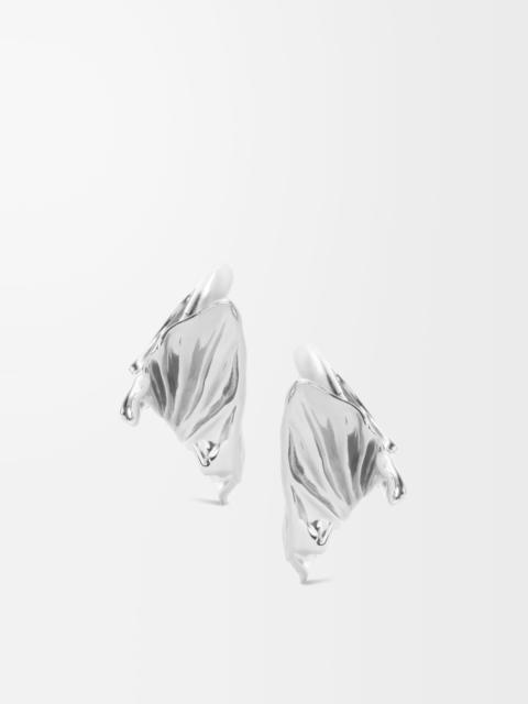 Loewe Pleated Fan hoop earrings in sterling silver