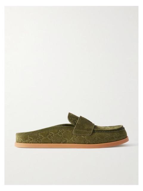 GUCCI Gucci Double G Suede Mules