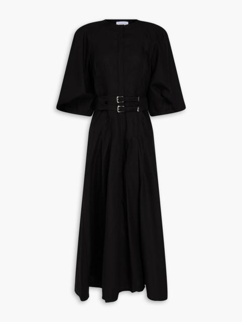 GABRIELA HEARST Elea pleated linen midi dress