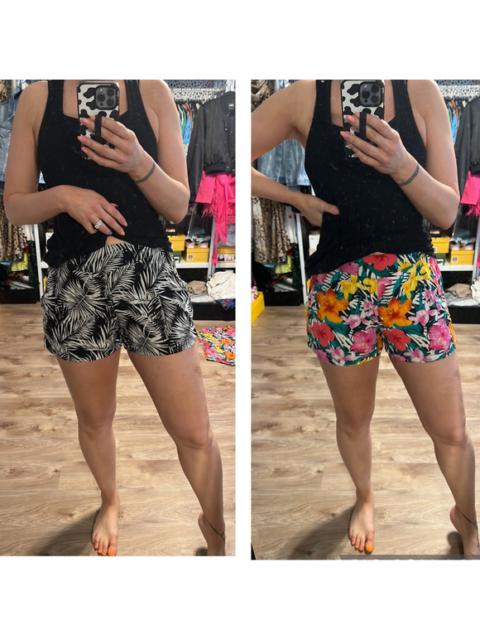 Other Designers H&M Tropical Floral Print Elastic Waist Printed Shorts