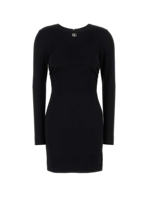 Dolce & Gabbana Women Black Stretch Viscose Blend Dres