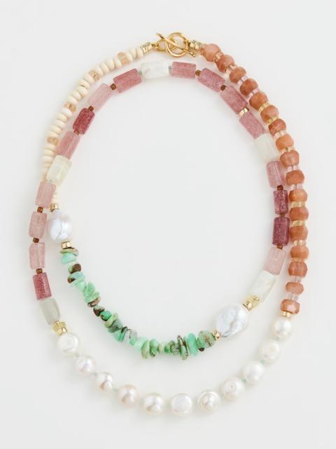 LIZZIE FORTUNATO Cabana Necklace In Cactus Rose