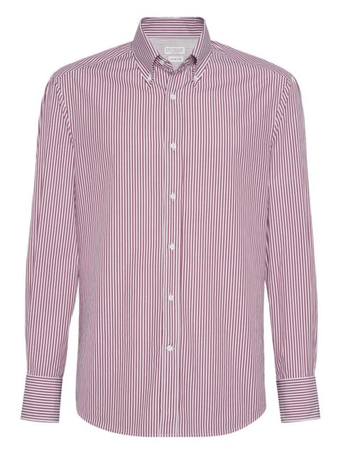 Brunello Cucinelli Brunello Cucinelli Men Striped Cotton Shirt