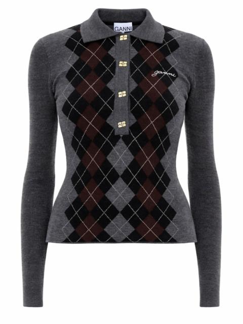 GANNI Ganni Women Jacquard Wool Sweater