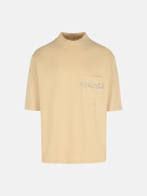 Maison Margiela BEIGE COTTON T-SHIRT