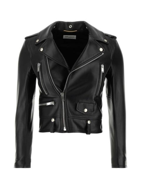 SAINT LAURENT Saint Laurent Women Black Leather Jacket
