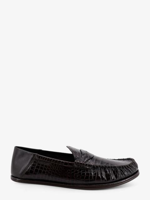 TOM FORD Tom Ford Crocodile-Print Leather Loafers Brown