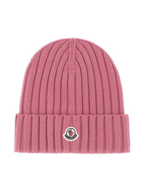 Antiqued Pink Wool Beanie Hat