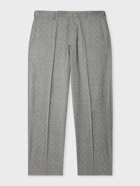 Paul Smith Relaxed-Fit Grey Wool Jacquard Trousers
