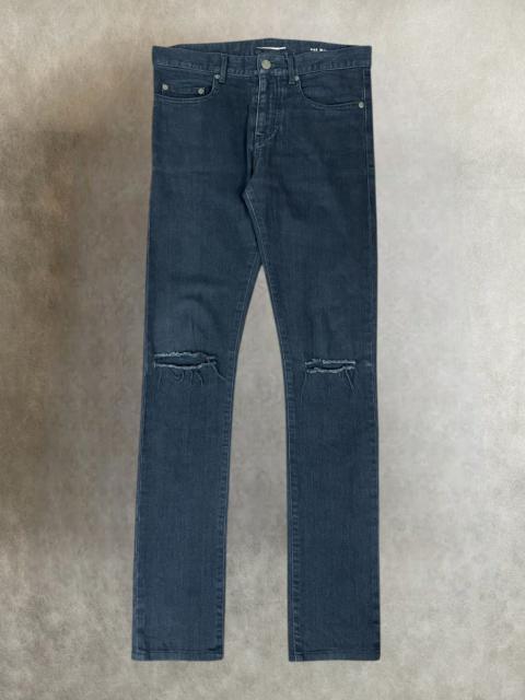 Other Designers Archival Clothing - Fw 2014 saint laurent paris D02 knife cut black denim pants
