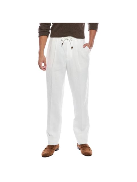 Brunello Cucinelli Brunello Cucinelli Pleated Leisure Fit Linen Pant